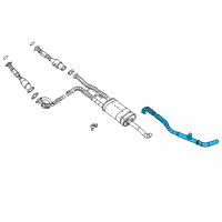 OEM 2016 Nissan NV3500 Exhaust Tube Assembly, Rear Diagram - 20050-1PD0A