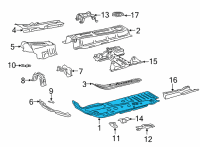 OEM 2022 Toyota Highlander Front Floor Pan Diagram - 58112-0R040