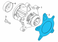 OEM 2021 Kia Sorento Gasket-Water Pump Diagram - 251242M800