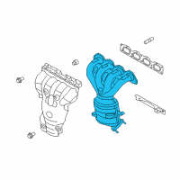 OEM 2008 Saturn Astra Exhaust Manifold (W/3Way Catalytic Converter) Diagram - 55564187