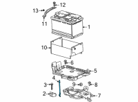 OEM Buick Hold Down Strap Rod Diagram - 42702669