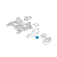 OEM 2004 Chevrolet Trailblazer Lumbar Switch Diagram - 89039380