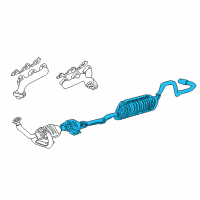 OEM 2004 Ford Ranger Muffler & Pipe Diagram - 7L5Z-5230-F