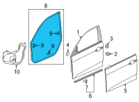 OEM 2022 Honda Civic WEATHERSTRIP, L- FR Diagram - 72350-T20-A01