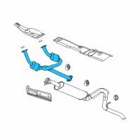 OEM 2004 GMC Envoy XL 3Way Catalytic Convertor Assembly (W/ Exhaust Manifold P Diagram - 15194248