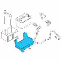 OEM 2021 Nissan Titan Bracket Assembly-Battery Mounting Diagram - 64860-EZ40B