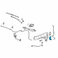 OEM Cadillac Rear Washer Pump Diagram - 25979368