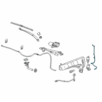 OEM 2016 Cadillac SRX Washer Hose Diagram - 15949226