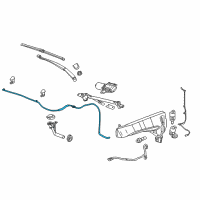 OEM Cadillac SRX Washer Hose Diagram - 15949225