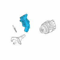 OEM 2001 Acura RL Bracket, Alternator Diagram - 31112-P5A-000