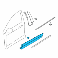 OEM 2019 Ford Edge Lower Molding Diagram - FT4Z-5820879-AA