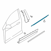 OEM Ford Edge Belt Molding Diagram - FT4Z-5821452-D