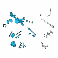 OEM 2018 Jeep Wrangler Axle-Service Front Diagram - 68388709AA