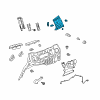 OEM 2011 Toyota Land Cruiser Rear Pillar Trim Diagram - 62472-60391-B1