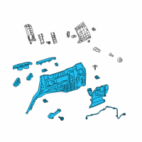 OEM 2019 Toyota Land Cruiser Lower Quarter Trim Diagram - 62520-60A30-C0