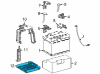 OEM Lexus NX450h+ TRAY, BATTERY, NO.2 Diagram - 74432-78010