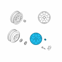 OEM Pontiac G3 Wheel Cover Diagram - 96653137
