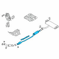 OEM Hyundai Kona Center Muffler Complete Diagram - 28600-J9160