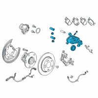 OEM 2018 Honda Accord Rear Caliper Sub-Assembly Diagram - 43018-TVA-A04