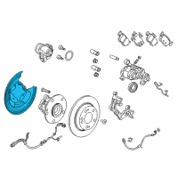 OEM 2018 Honda Accord Splash Guard, Rear Diagram - 43253-TVA-A00