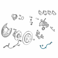 OEM 2019 Honda Accord Hose Set, Right Rear Brake Diagram - 01466-TVA-A00