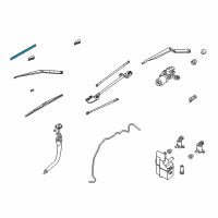 OEM 2007 Nissan 350Z Wiper Blade Refill Assist Diagram - 28895-CF41A