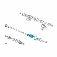 OEM 2009 Acura TSX Boot Set, Outboard Diagram - 44018-TA0-A52