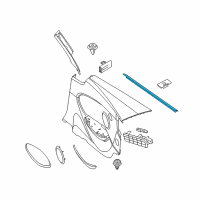 OEM 2008 BMW 650i Edge Protection, Side Window Rear Left Diagram - 51-37-7-025-577