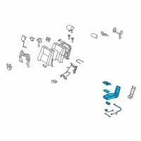 OEM Rear Seat Armrest Assembly, Center Diagram - 72830-50N80-01