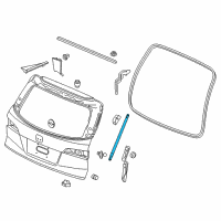 OEM 2019 Honda Pilot Stay Assembly, Passenger Side Tailgate Open Diagram - 74820-TG7-A11