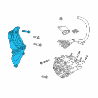 OEM 2014 Chevrolet Impala Bracket-Generator & A/C Compressor Diagram - 12649651