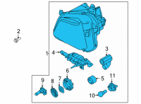 OEM 2022 Hyundai Santa Cruz LAMP ASSY-HEAD, LH Diagram - 92101-K5100