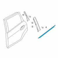 OEM 2015 Ford C-Max Belt Weatherstrip Diagram - AM5Z-5825861-E