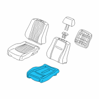 OEM 1999 Honda Accord Pad & Frame, Right Front Cushion Diagram - 81132-S87-A61