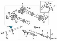 OEM Acura Rubber, Right Rear Diagram - 50710-TGY-A01