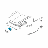 OEM 2013 Acura TSX Lock Assembly, Hood (Security Switch) Diagram - 74120-TL0-G01