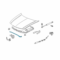 OEM 2013 Acura TSX Stay, Hood Opener Diagram - 74145-TL0-G00
