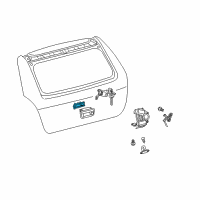 OEM Pontiac Vibe Handle, Lift Gate Outside Diagram - 19184208