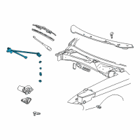 OEM 2000 Ford Mustang Arm & Pivot Assembly Diagram - 3R3Z-17566-AA