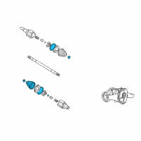 OEM Buick Rendezvous Boot Kit, Rear Wheel Drive Shaft(Inbord & Outboard) Diagram - 88891074