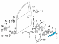 OEM 2022 BMW 530e xDrive Rear Right Side Outer Door Handle Diagram - 51-21-7-489-322