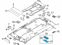 OEM Kia Carnival Lamp Assembly-Room Diagram - 92850A9000BSU