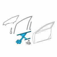 OEM 2013 Lexus ES350 Regulator Sub-Assembly Diagram - 69801-06180