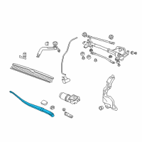 OEM 2009 Acura RDX Arm, Windshield Wiper (Driver Side) Diagram - 76600-STK-A01