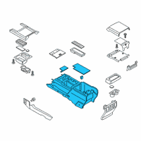 OEM 2021 Ford F-350 Super Duty Floor Console Diagram - LC3Z-25045A36-AA