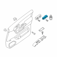 OEM 2018 Nissan Titan XD Switch Assy-Power Window Main Diagram - 25401-EZ00B