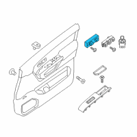 OEM 2020 Nissan Titan Switch Assy-Power Window, Assist Diagram - 25411-EZ00A