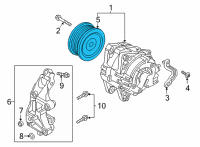 OEM 2019 Kia Cadenza Pulley-Generator Diagram - 373213L001