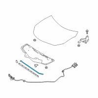 OEM 2019 Nissan Sentra Rod-Hood Support Diagram - 65771-3SG0A