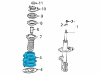 OEM 2017 Toyota Mirai Spring Diagram - 48131-62010